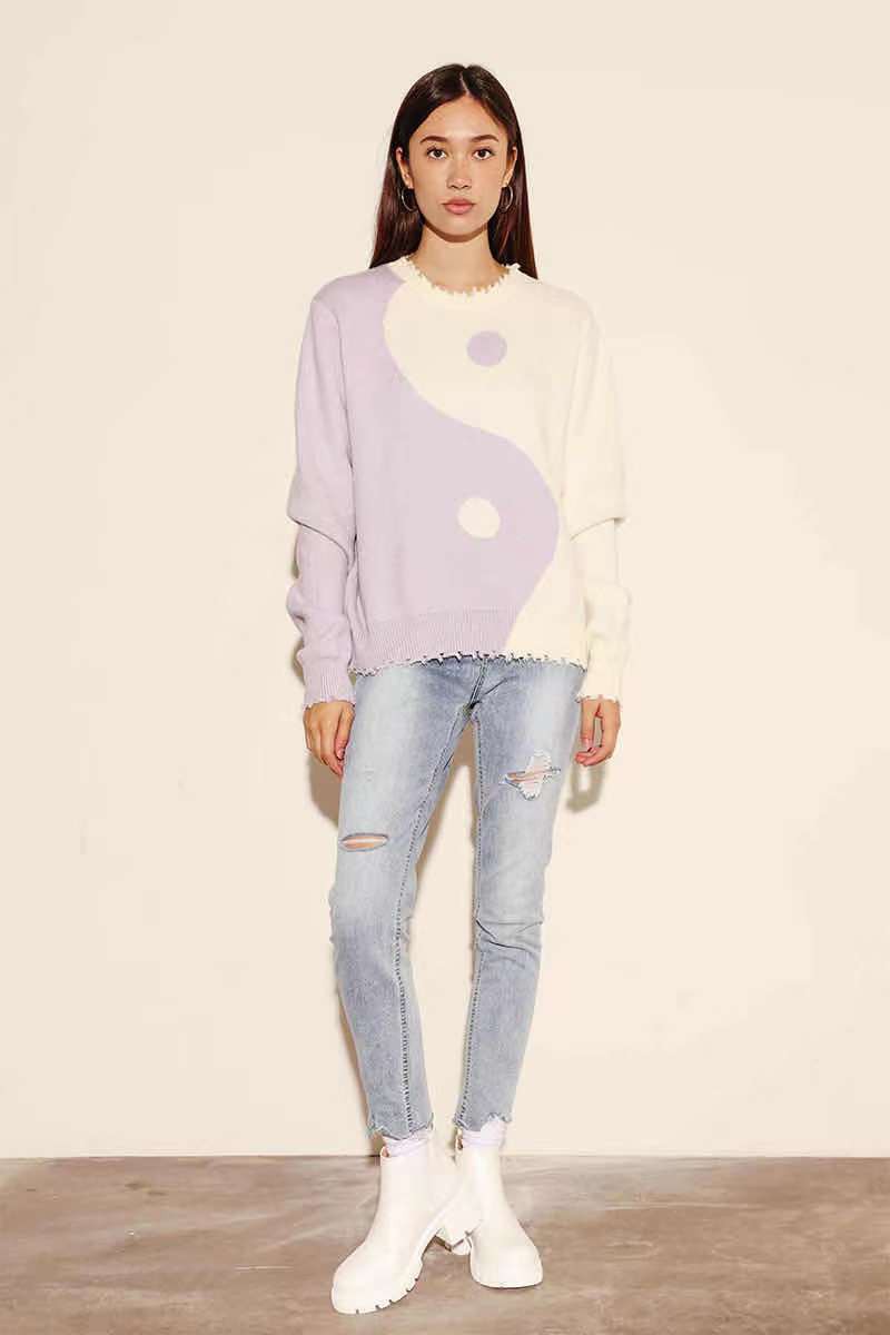 Mckenna Ying Yang Knit Sweater