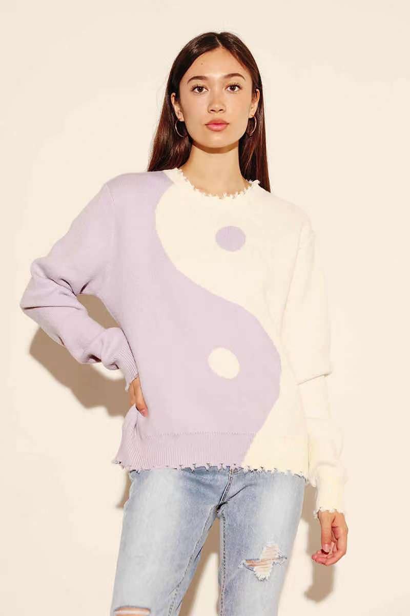 Mckenna Ying Yang Knit Sweater