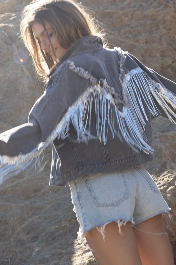 Ashton Fringe Denim Jacket