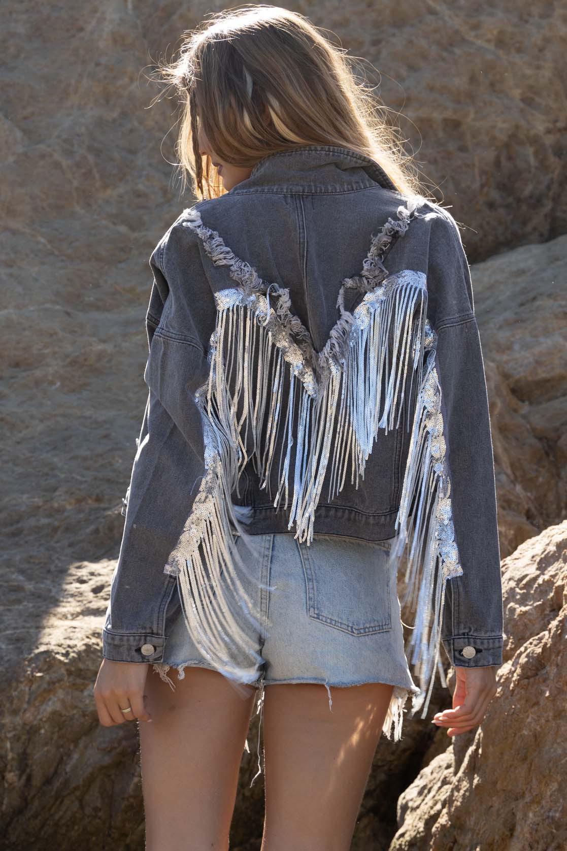 Ashton Fringe Denim Jacket