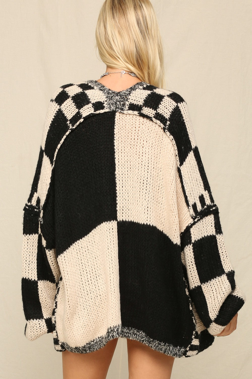 The coziest Checker Cardigan
