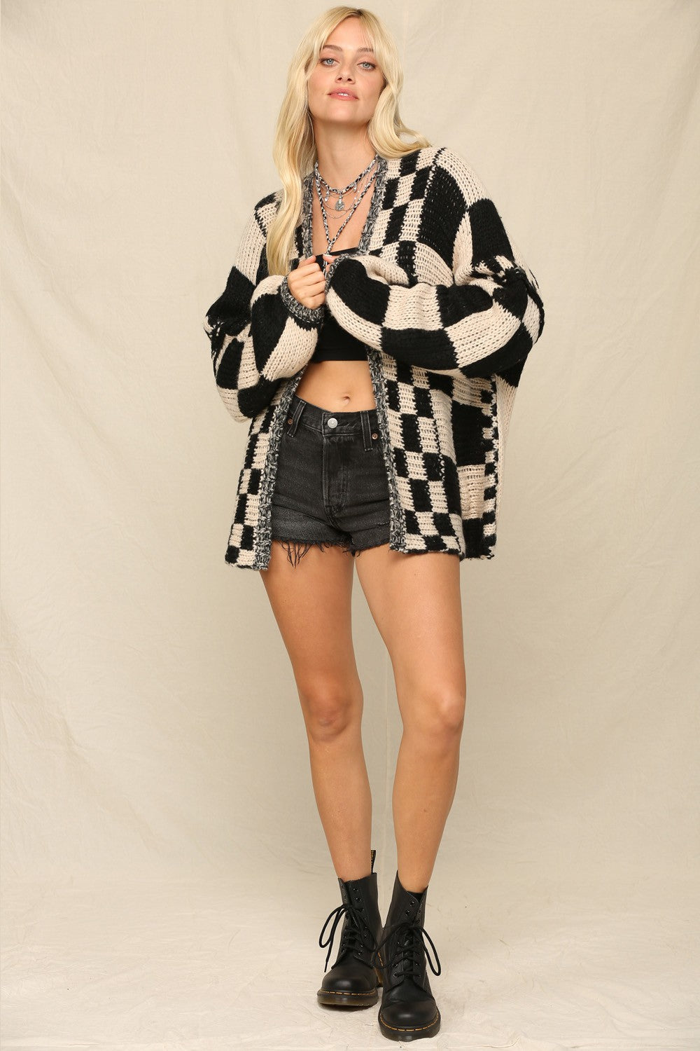 The coziest Checker Cardigan