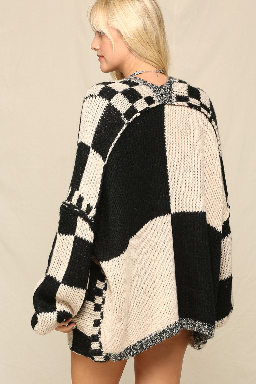 The coziest Checker Cardigan