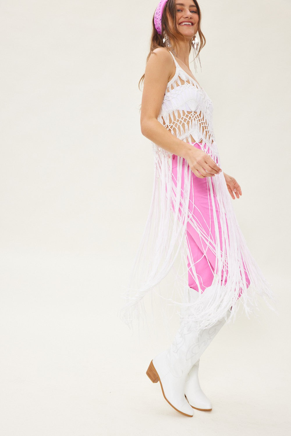 Fringe Crochet Coverup Top