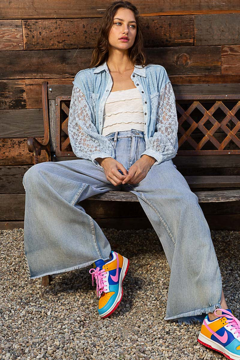 Reese Pin tuck Button Down Shirts
