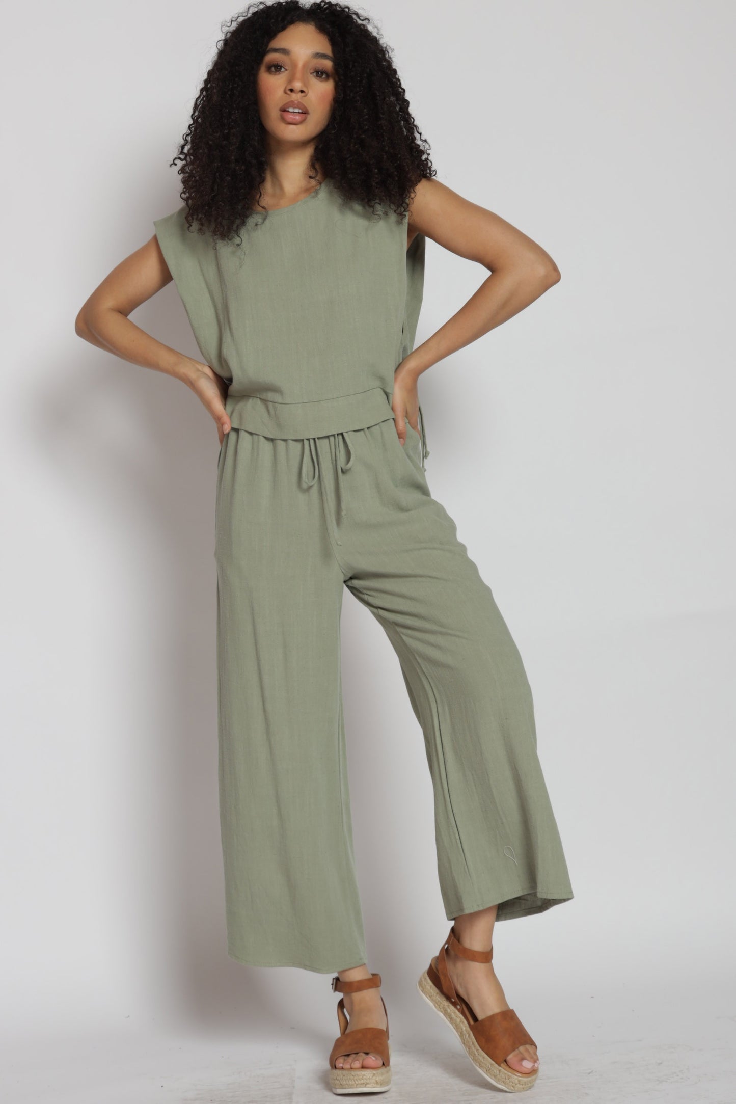 Iselin Linen top and pants set