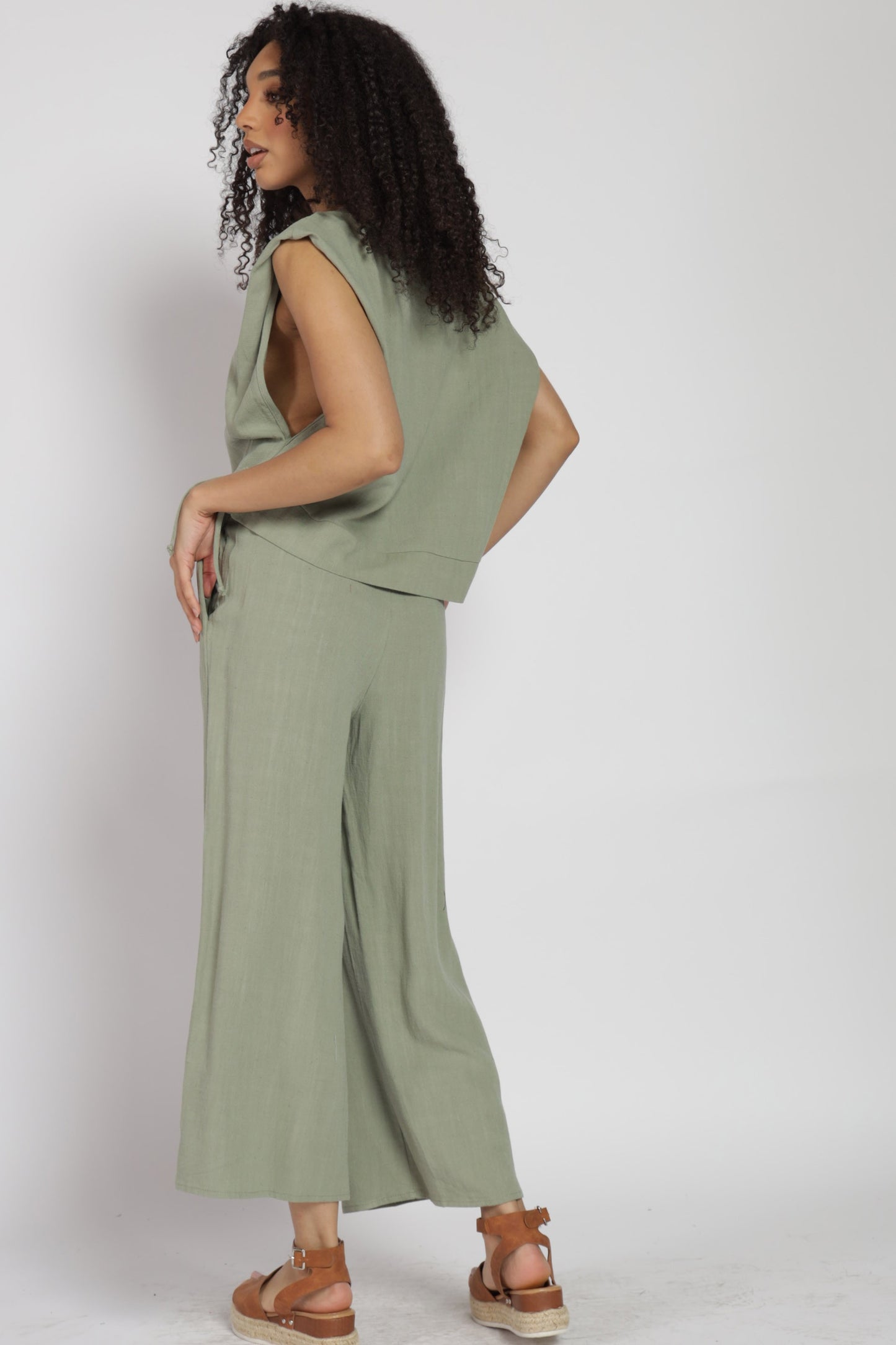 Iselin Linen top and pants set