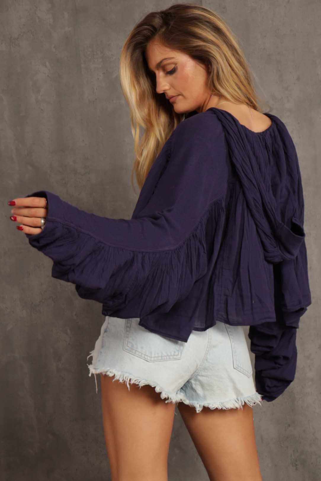 Carmel Hooded Shirring top