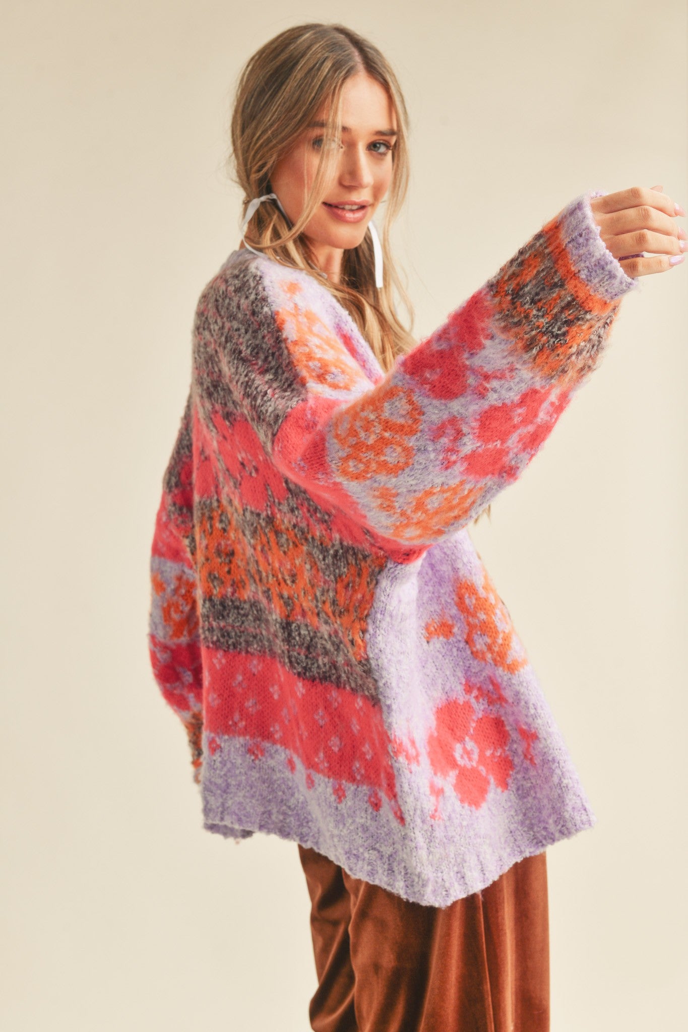 Flower Abstract Cardigan
