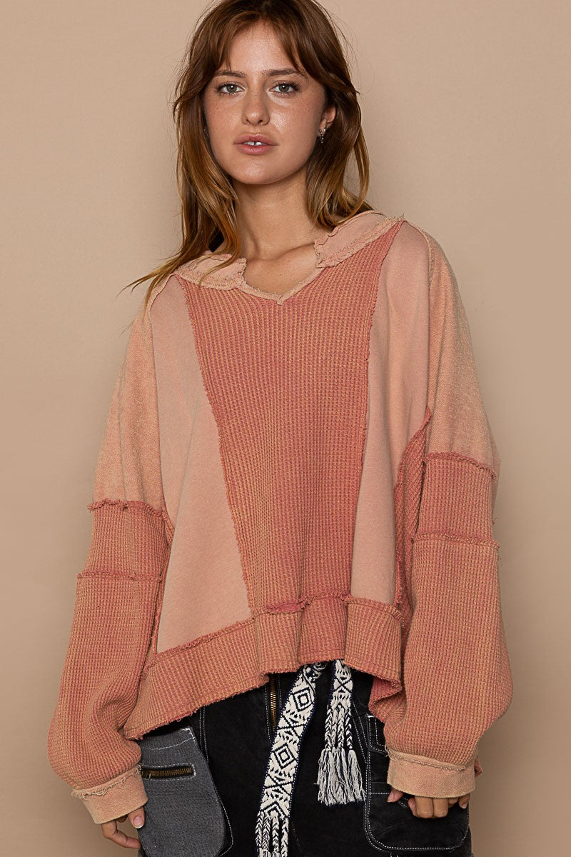 Julietta Thread Contrast Oversized Sweatshirts