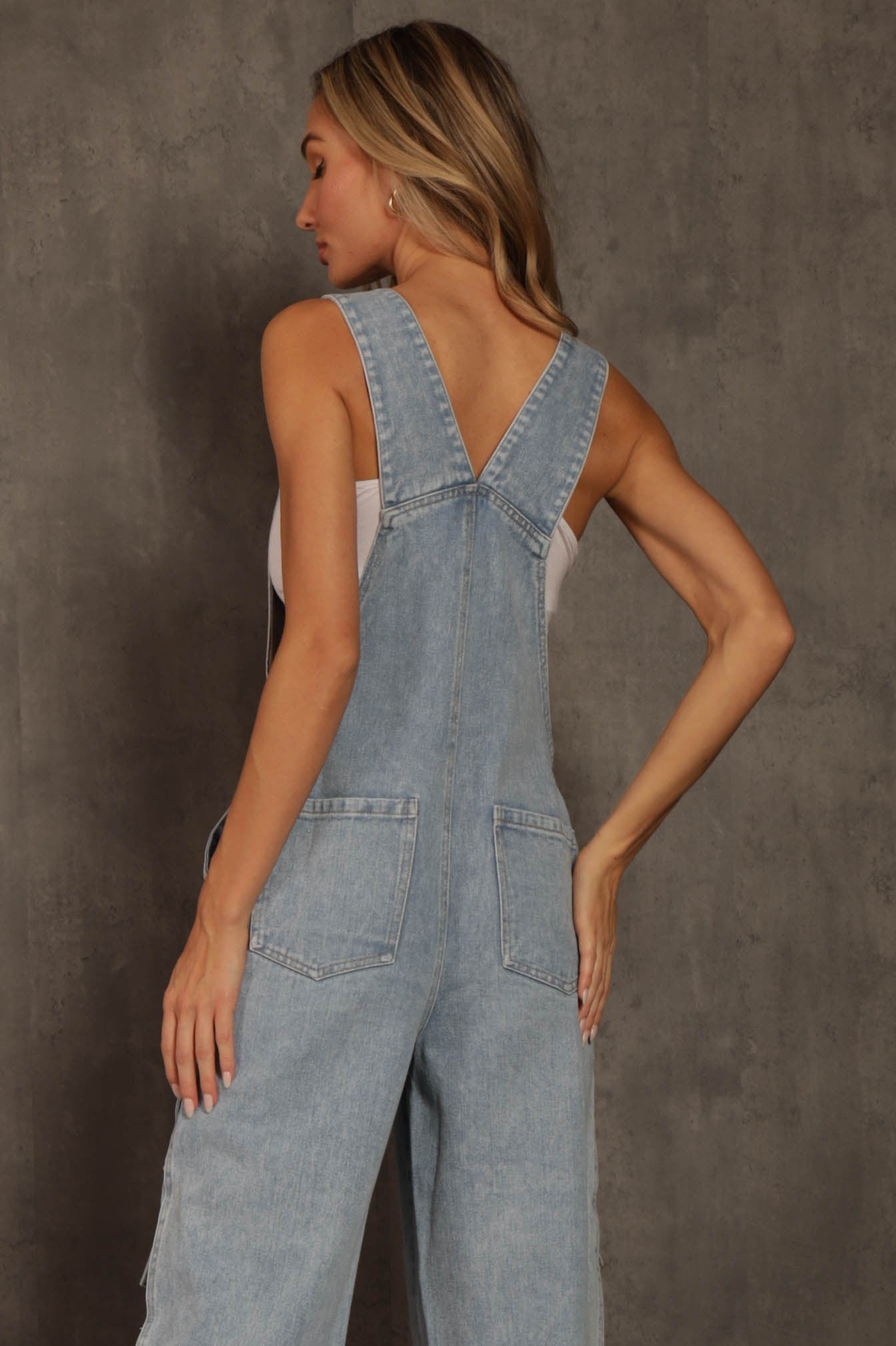 Delta Cargo denim jumpsuit