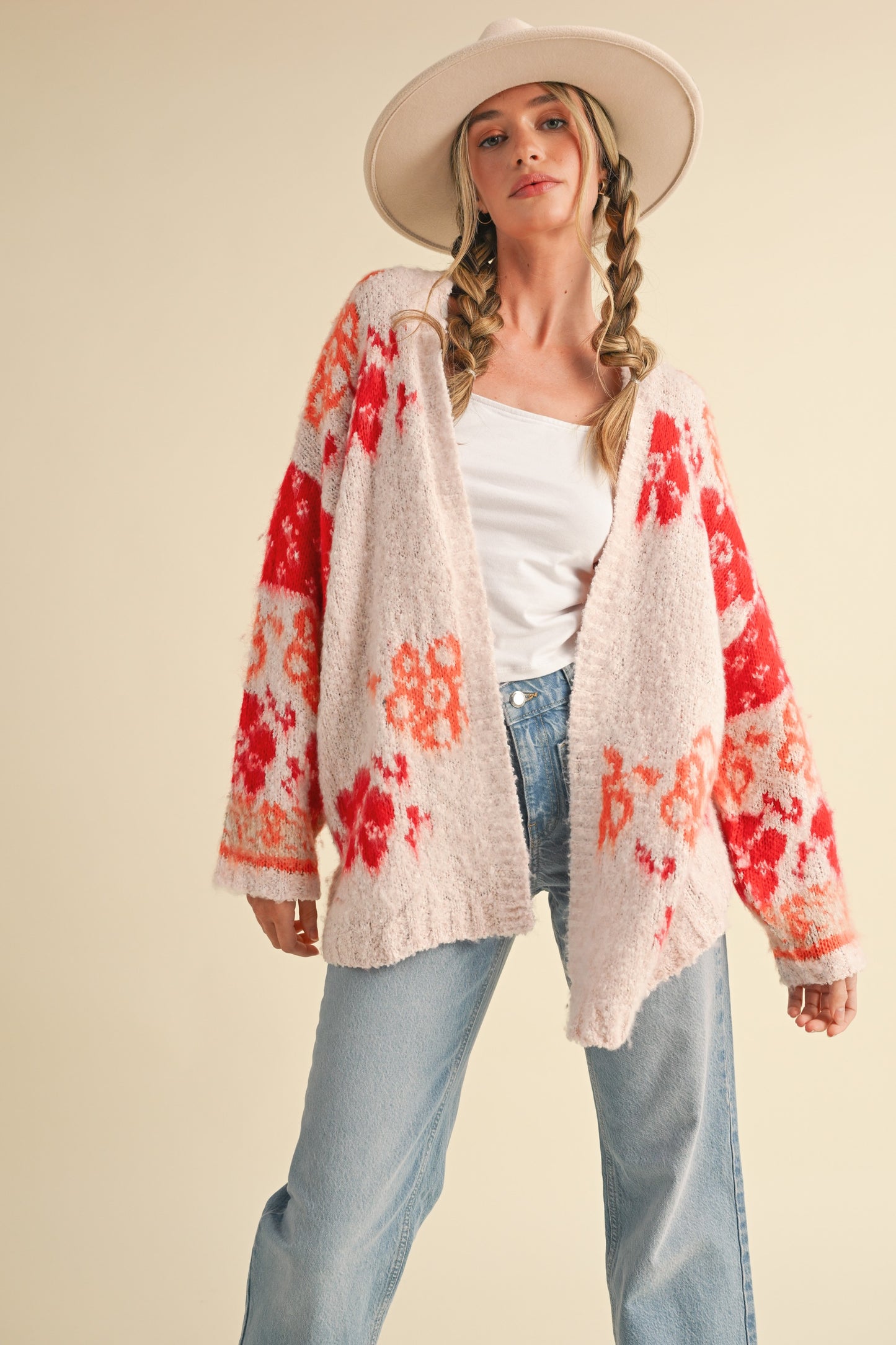 Flower Abstract Cardigan