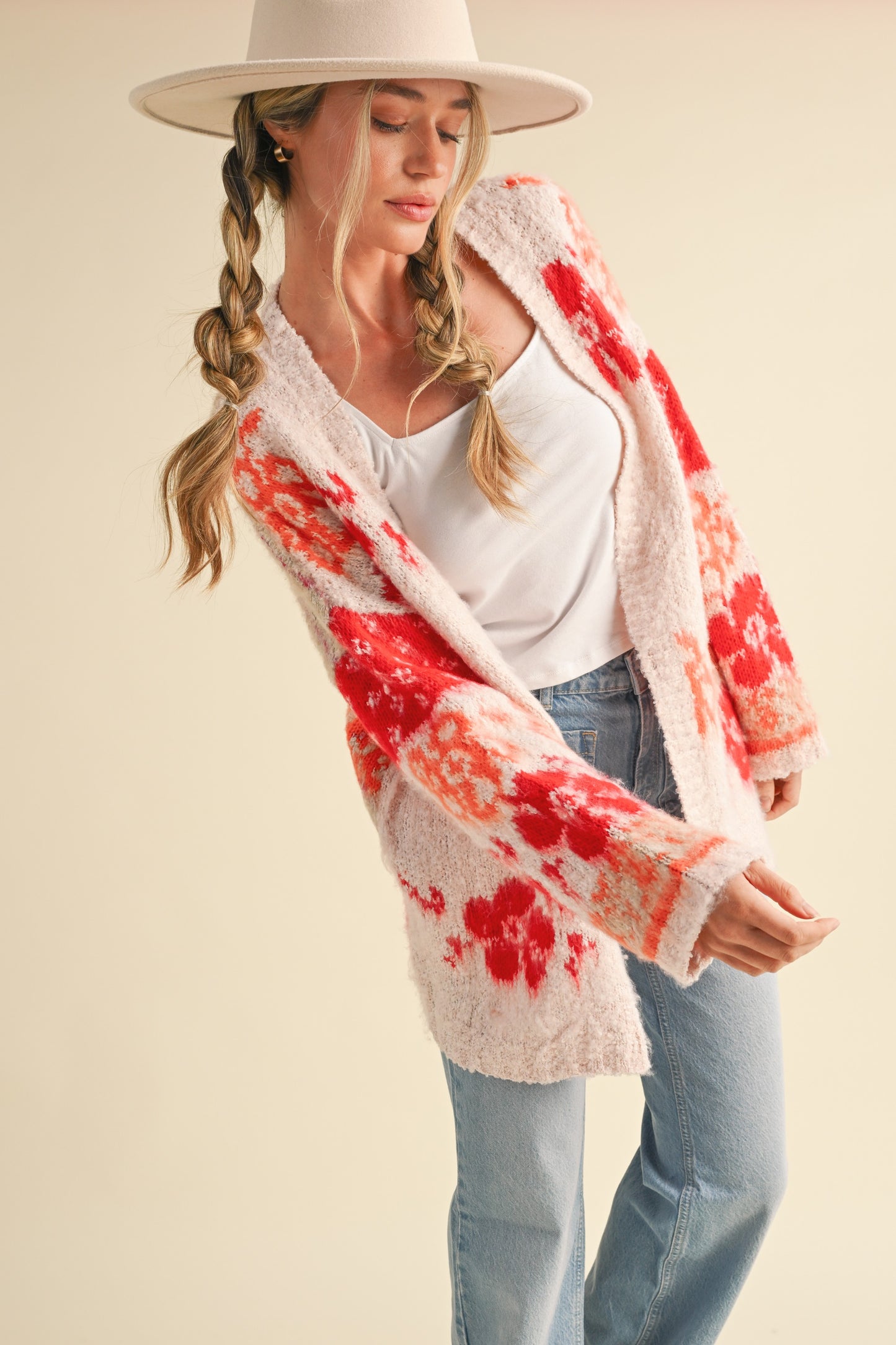 Flower Abstract Cardigan