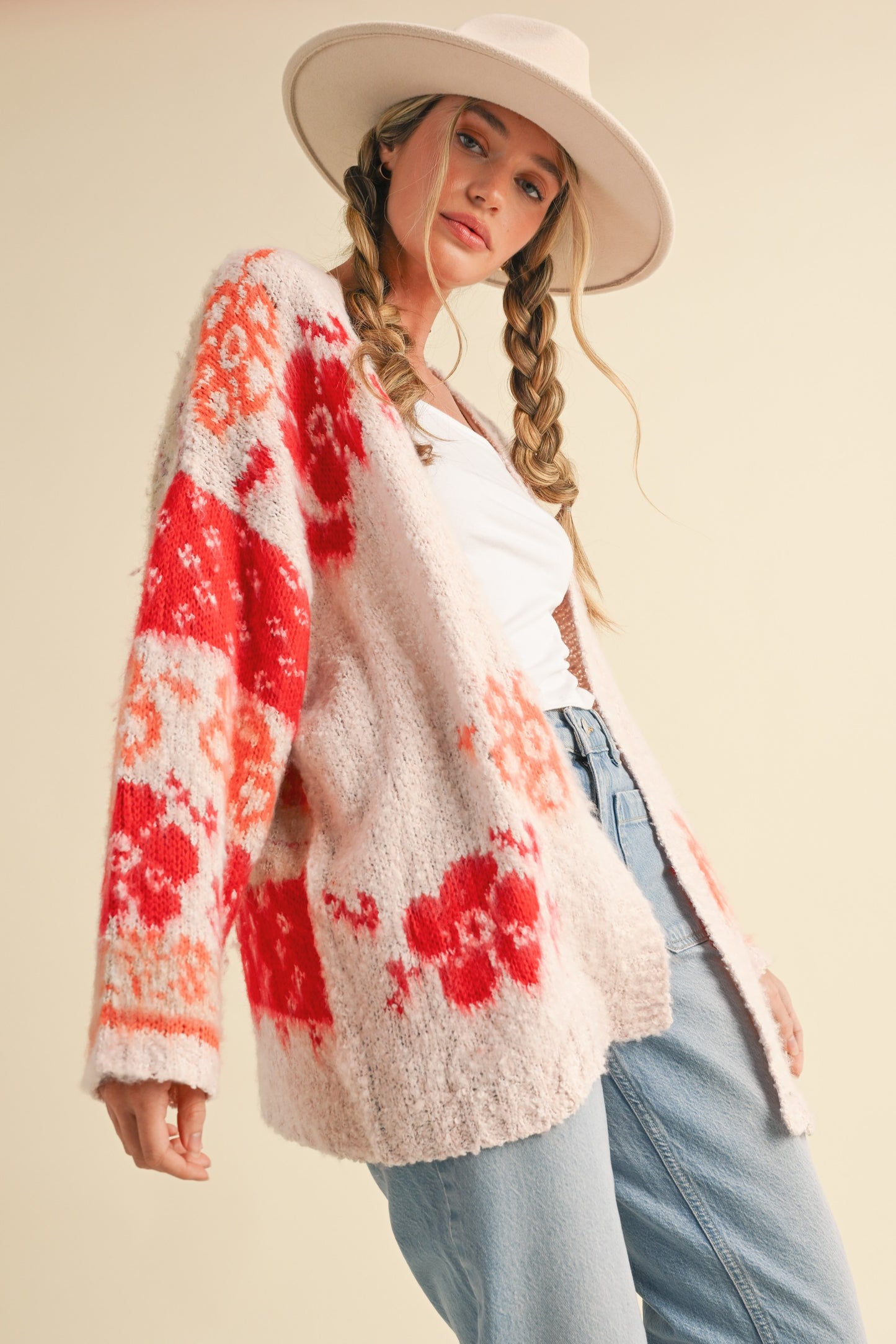 Flower Abstract Cardigan