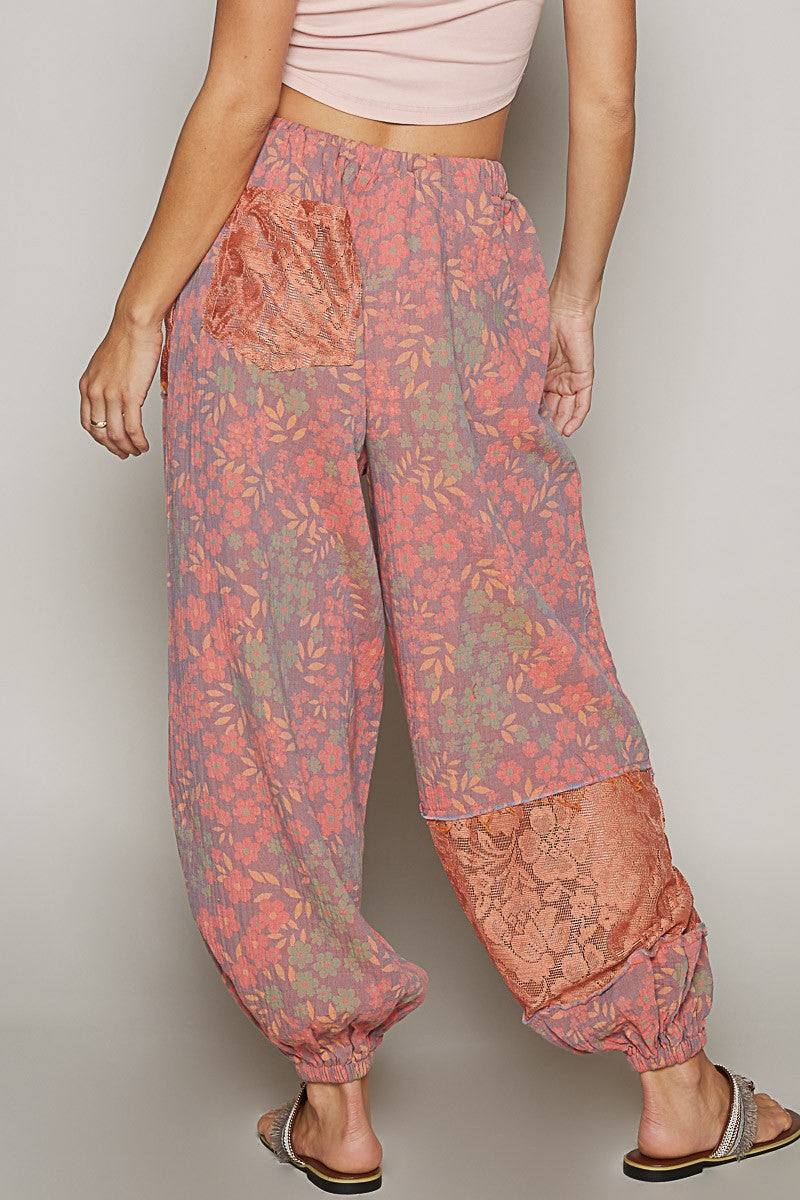 Brianna Raw Edge Woven Jogger Pants