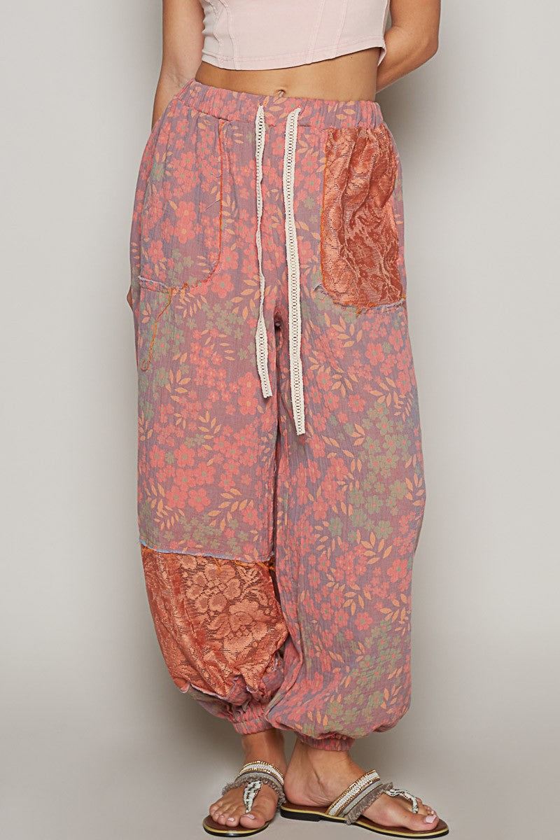 Brianna Raw Edge Woven Jogger Pants