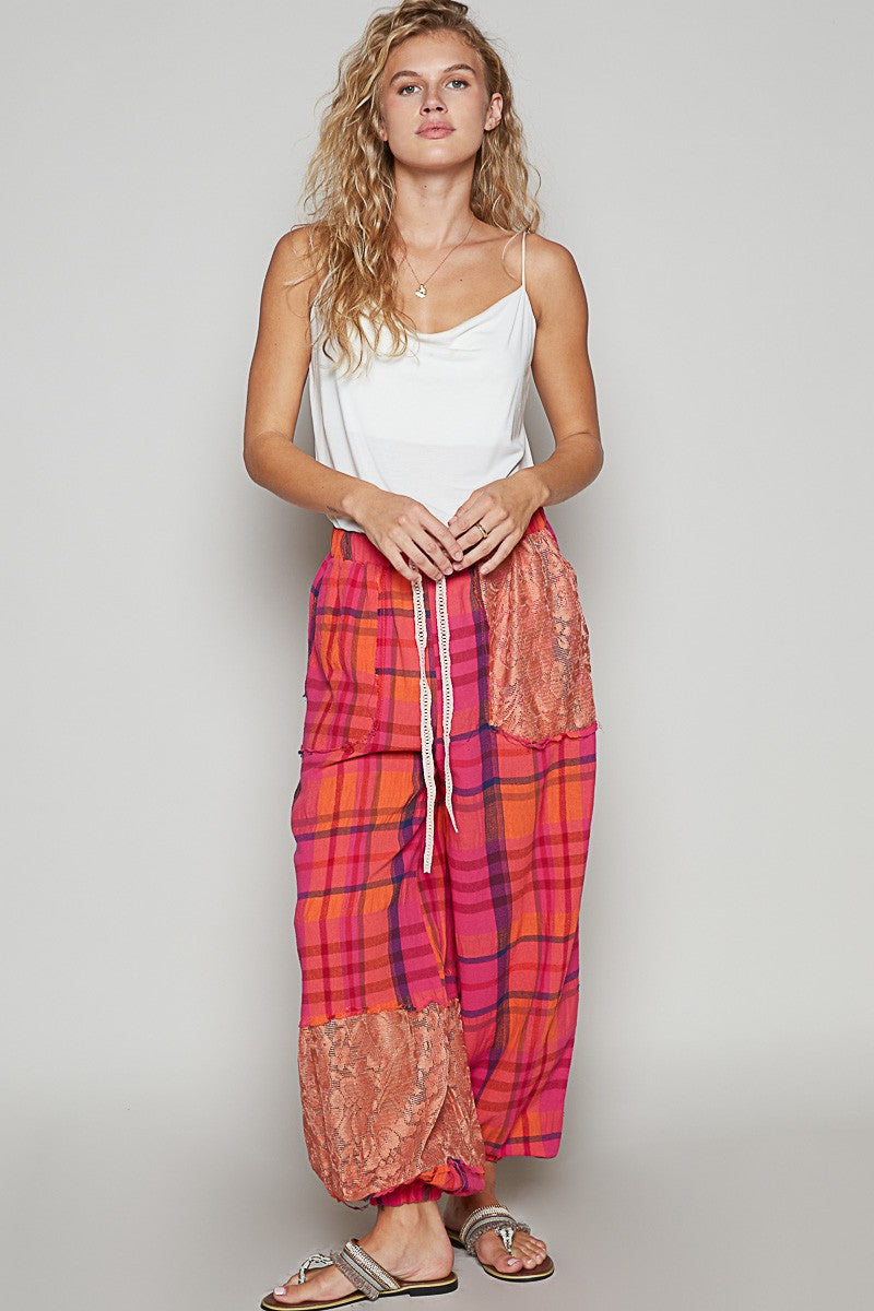 Brianna Raw Edge Woven Jogger Pants