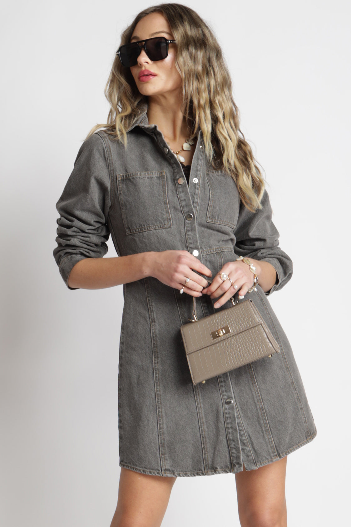 Fitted Denim Dress