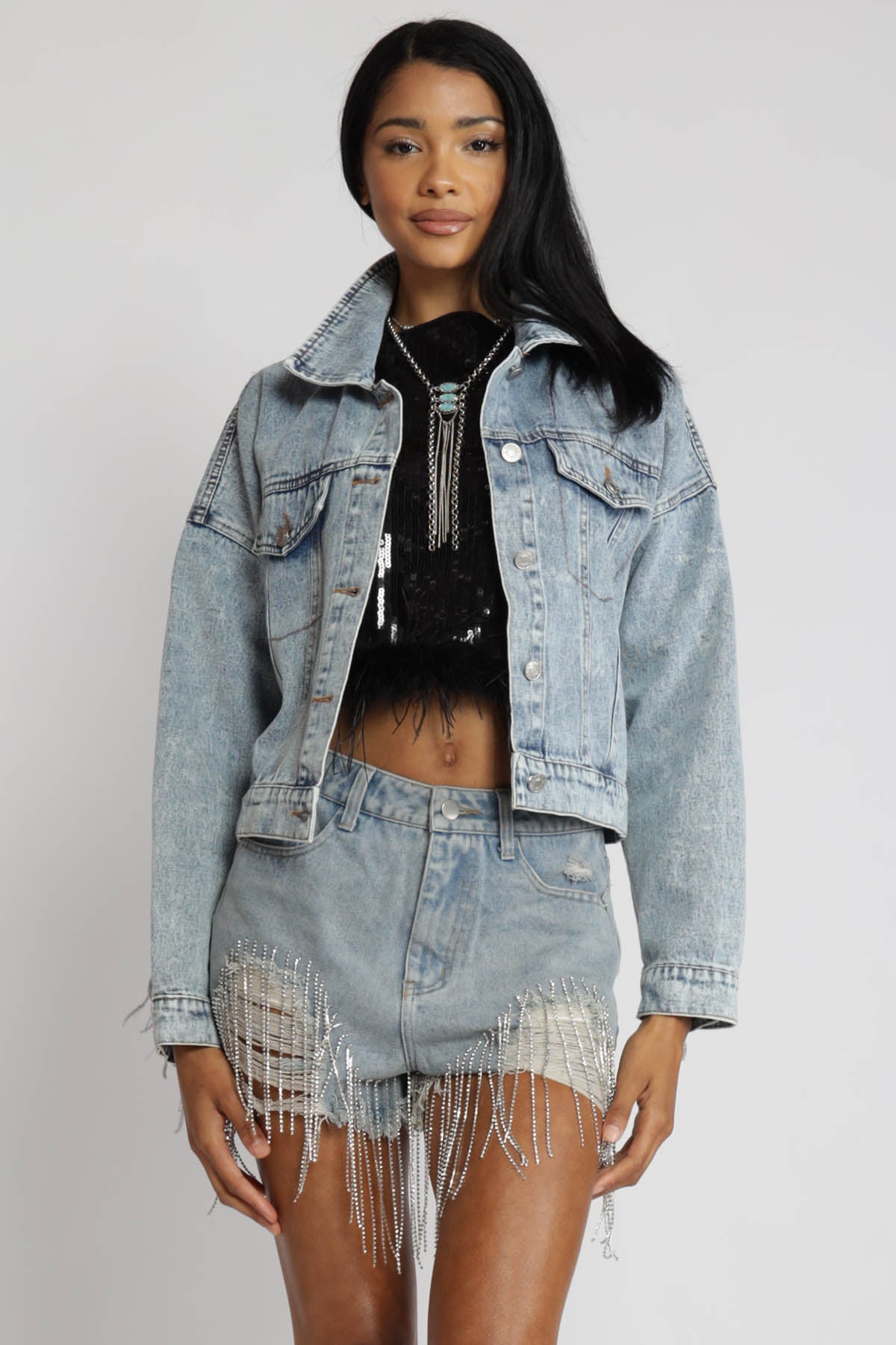 Ashton Fringe Denim Jacket