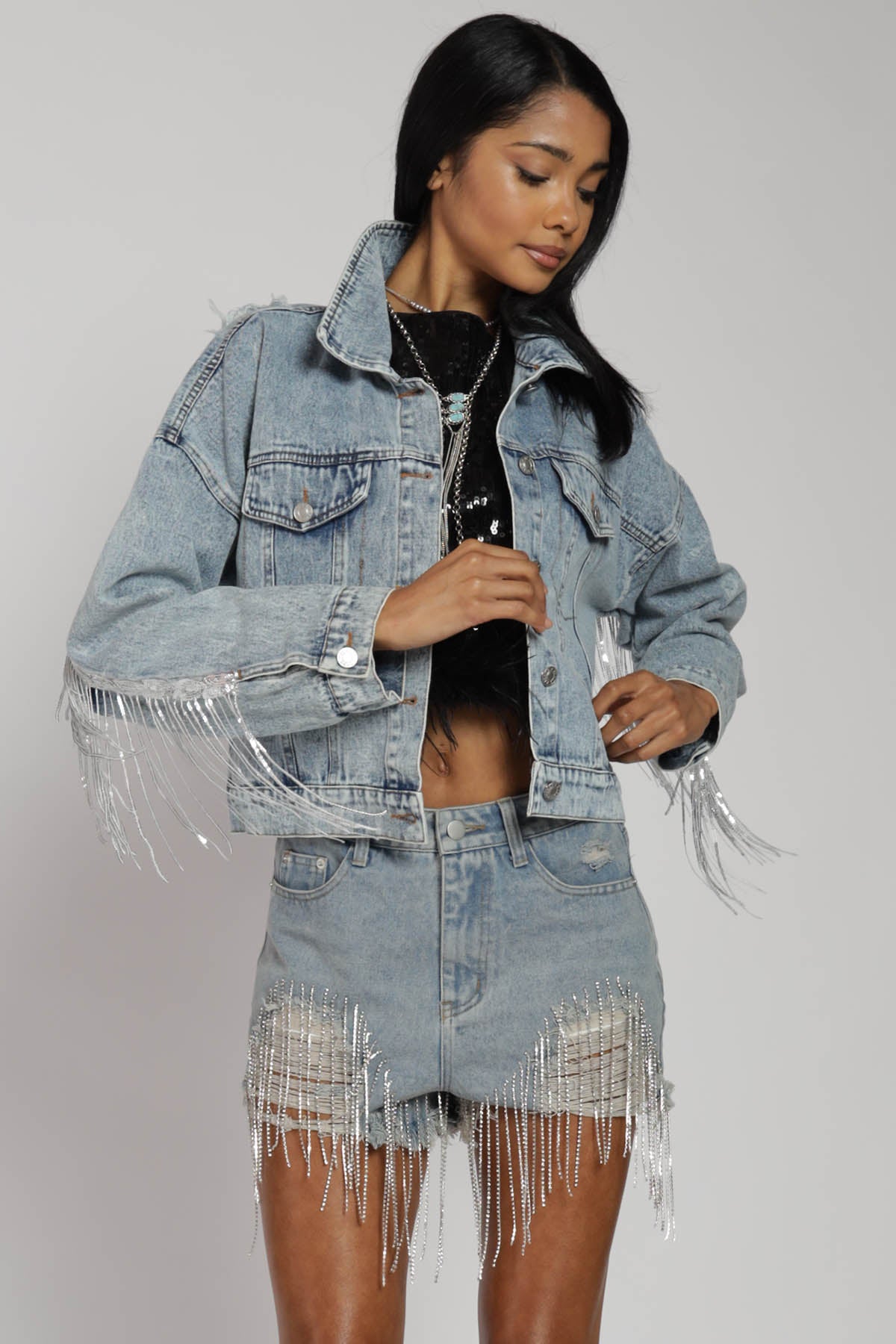 Ashton Fringe Denim Jacket
