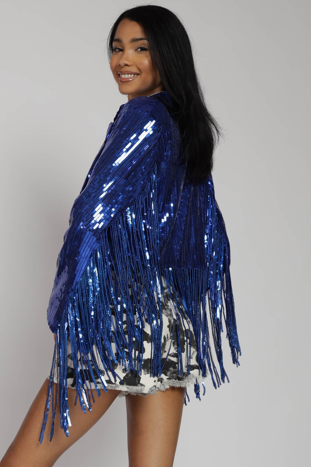 Dolly Sequin Fringe Jacket