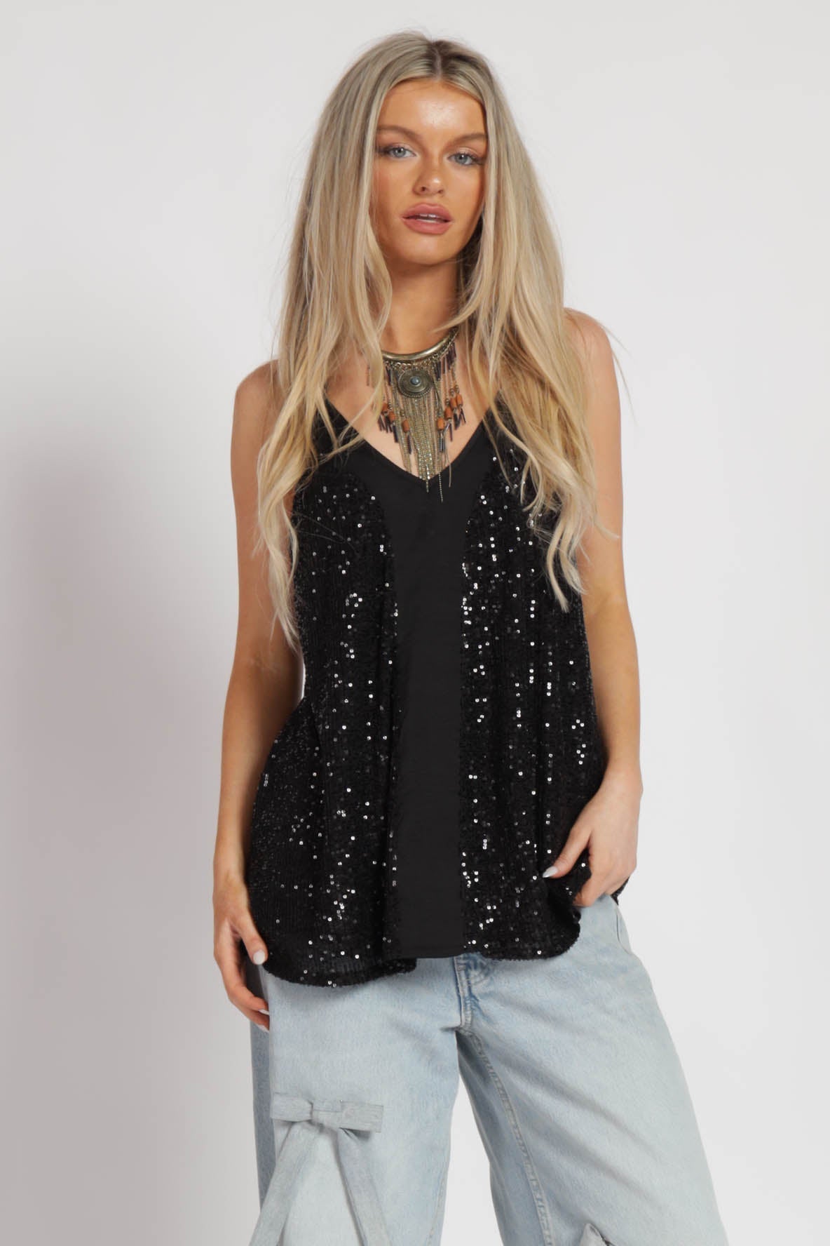 Sandee sequin top