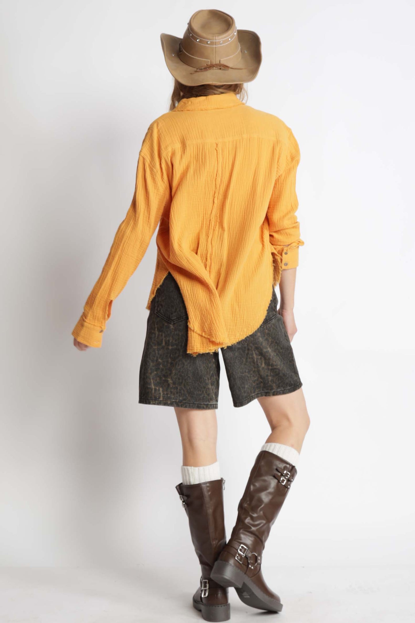 Daniela Cotton Gauze Button Up Shirt