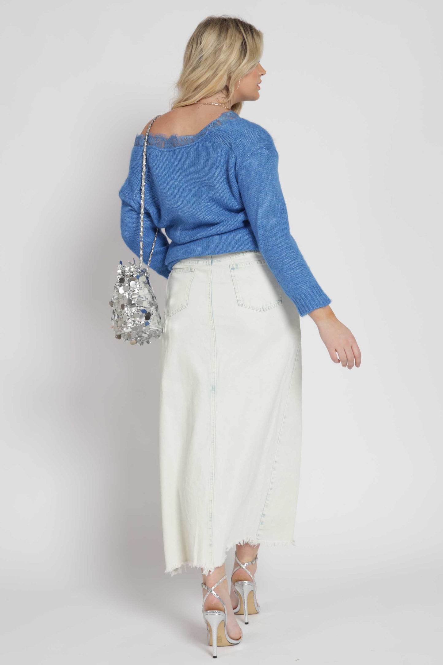 Newtown Lace Embellished Knit Sweater