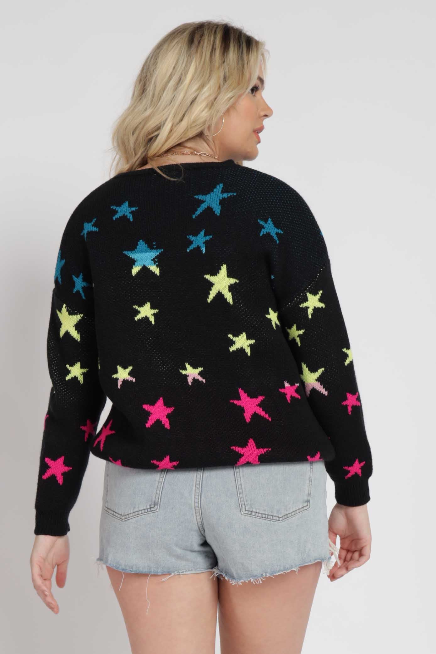 Asana Rainbow Star Print Sweater