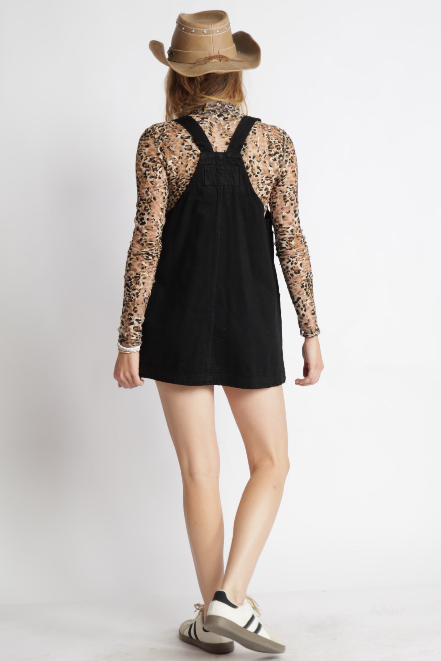 Denim Overall Tunic Mini Dress