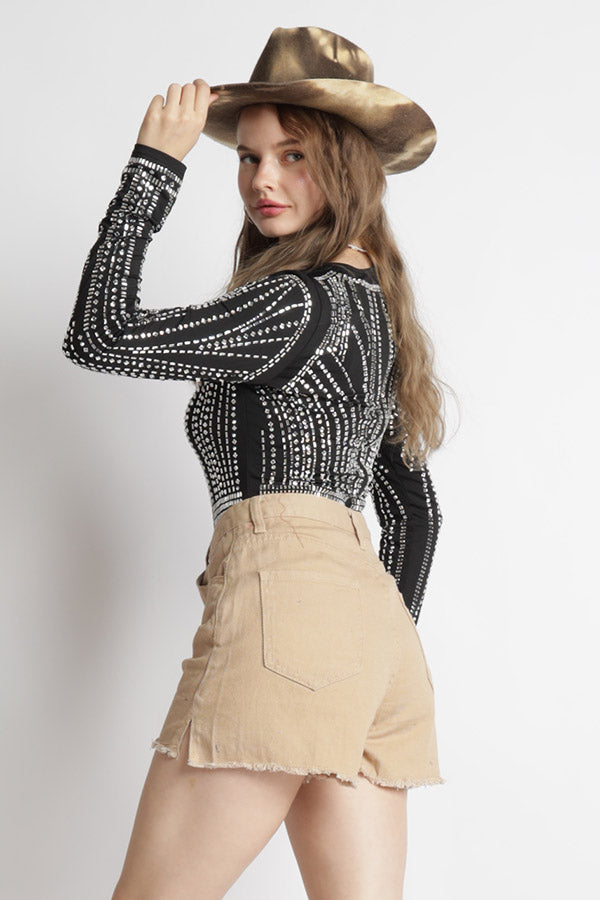 Stud Detailed Bodysuit
