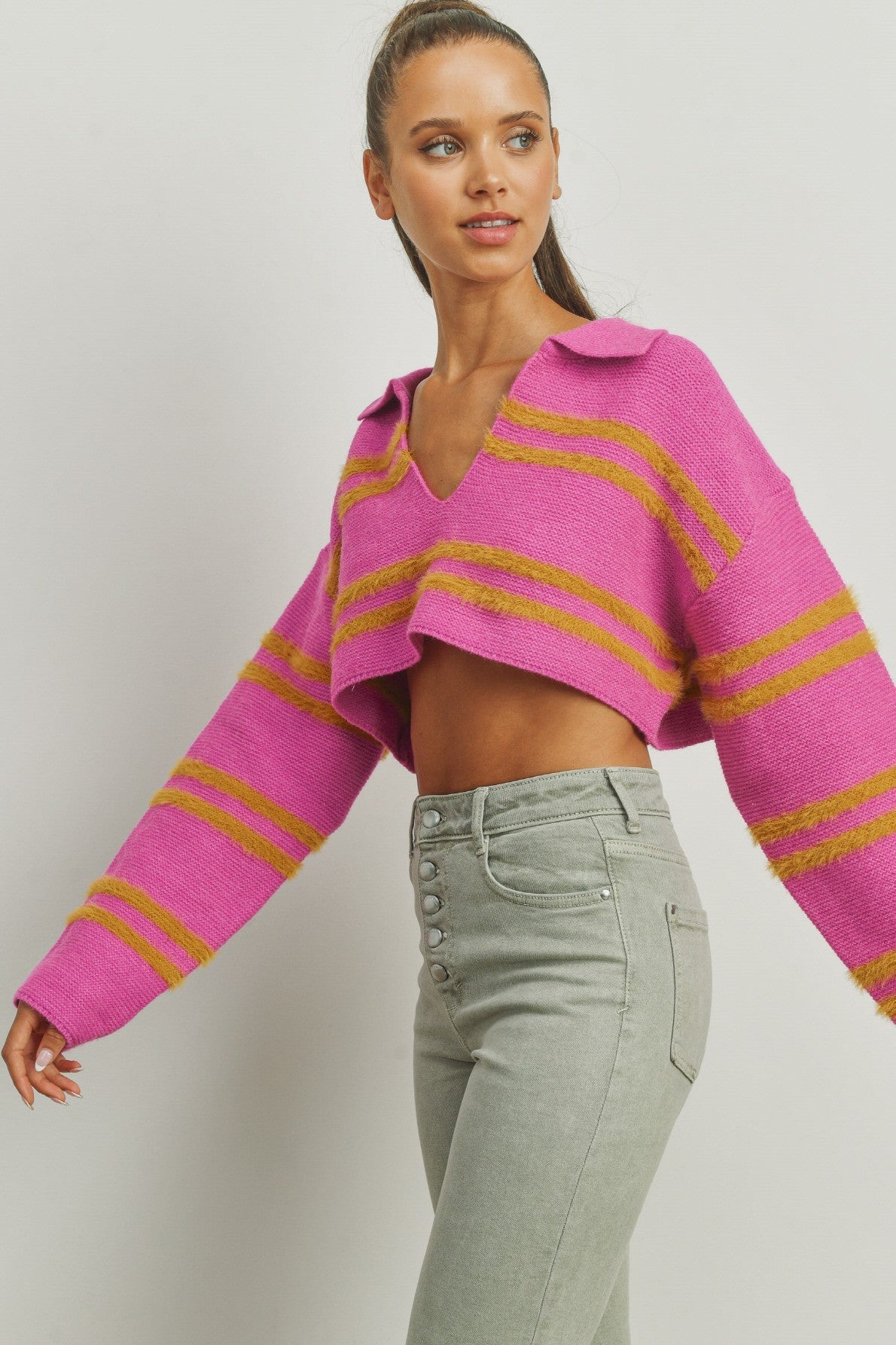 Keller Cropped Knit Sweater