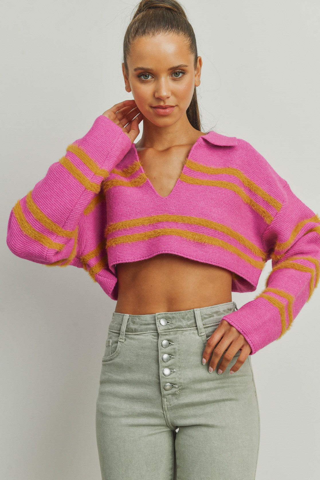 Keller Cropped Knit Sweater