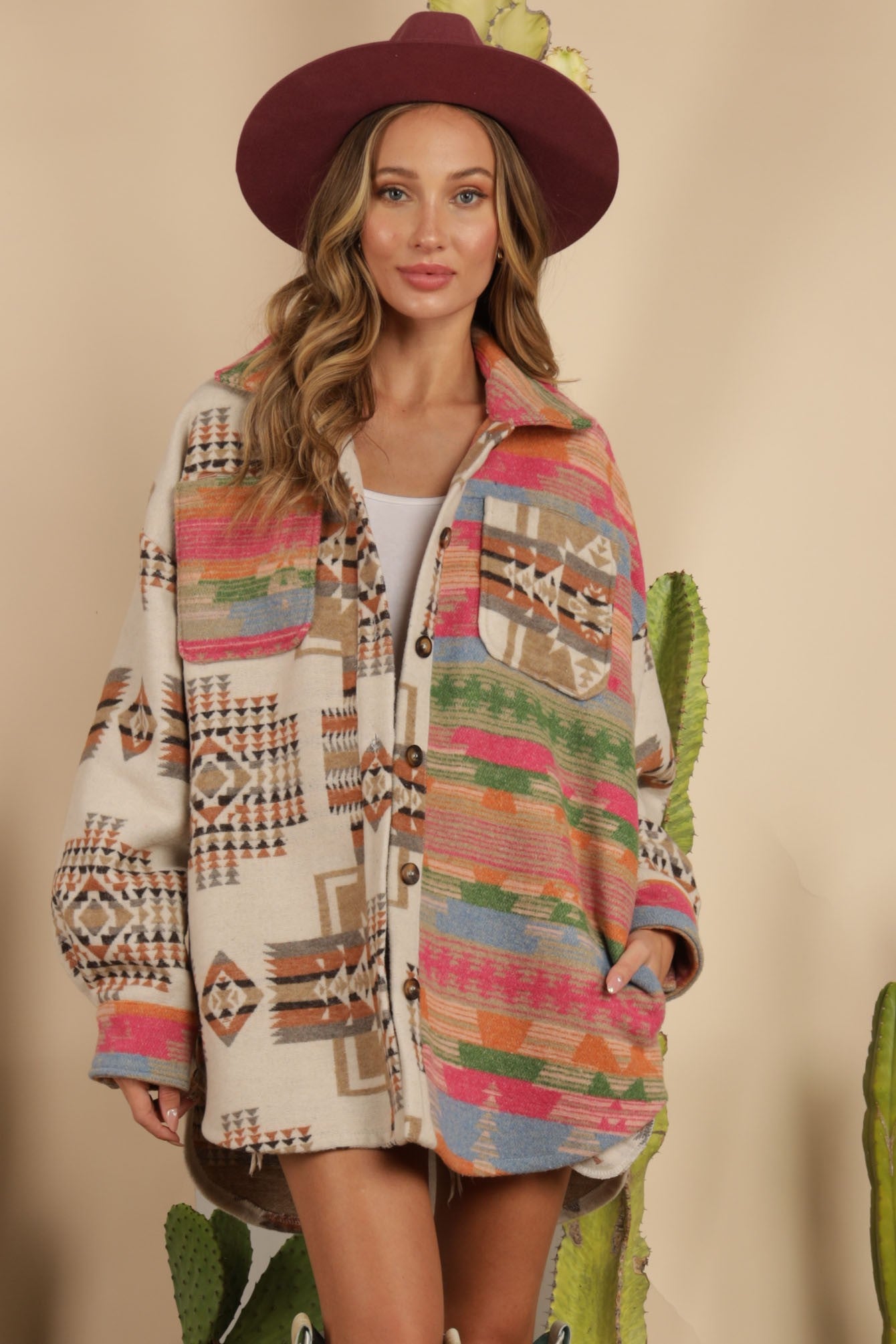 Jenna Aztec Shacket