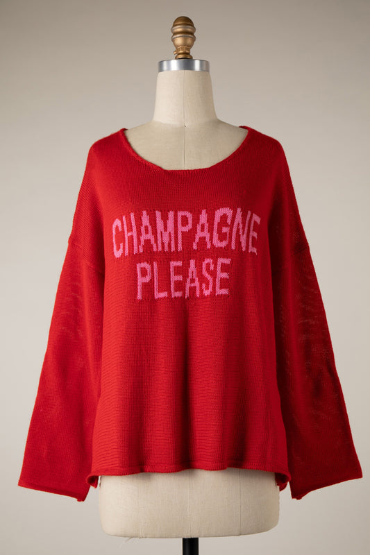 Champagne please sweater