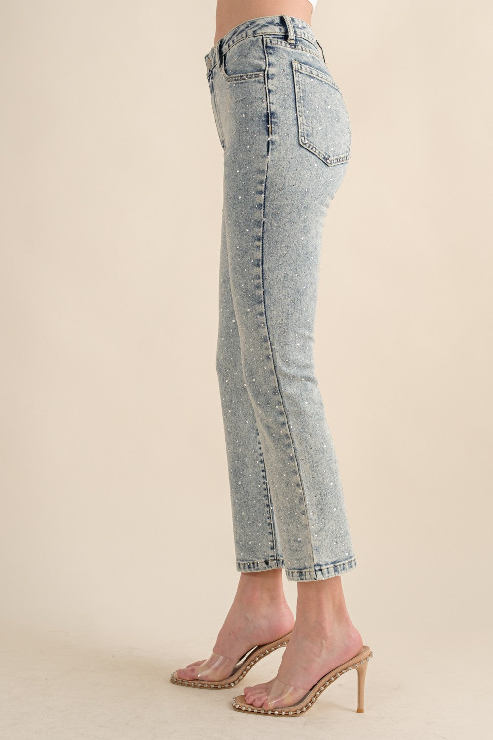 Rhinestone Denim Jean