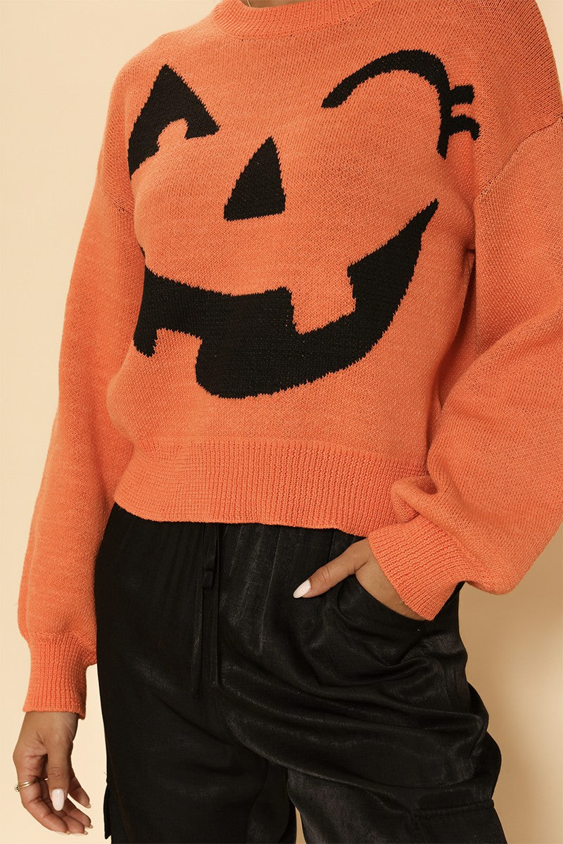 Pumpkin Sweater Top