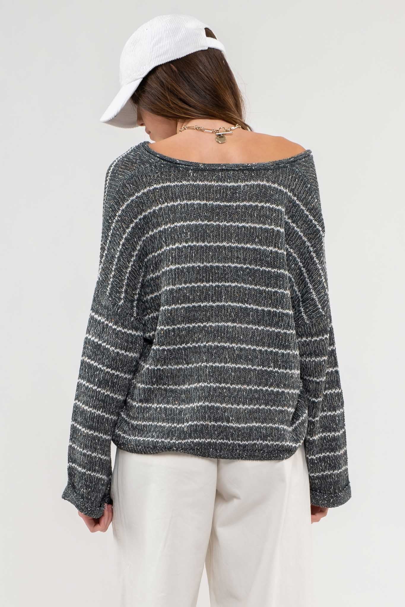 Living Free Striped Knit Top