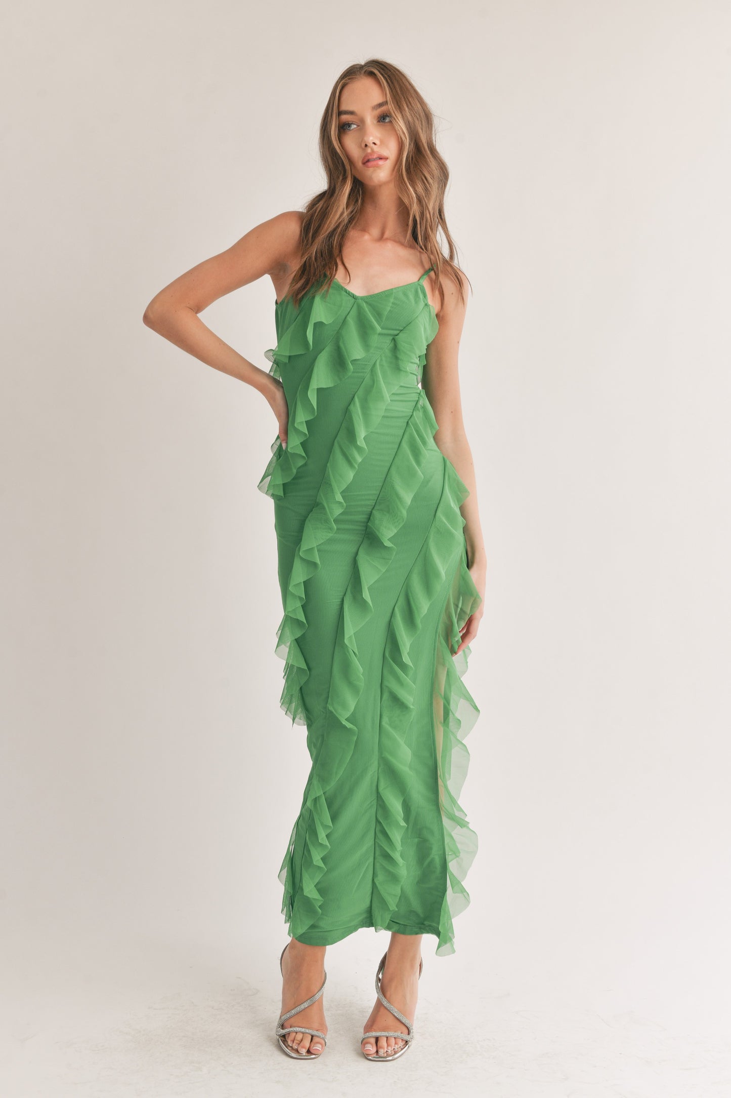 Lorian Ruffle Tiered dress