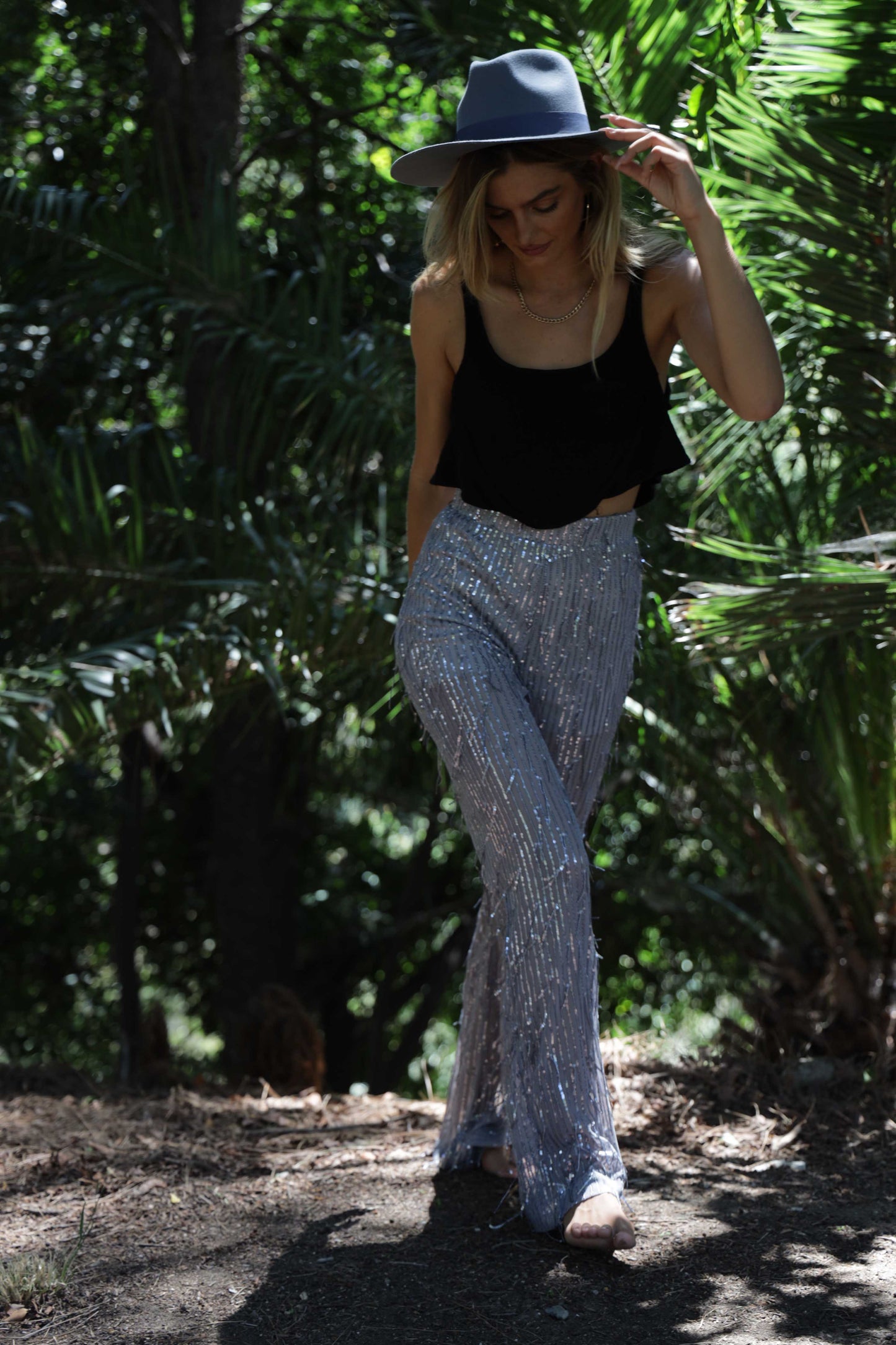 Dallas Glam Sequin fringe Pants