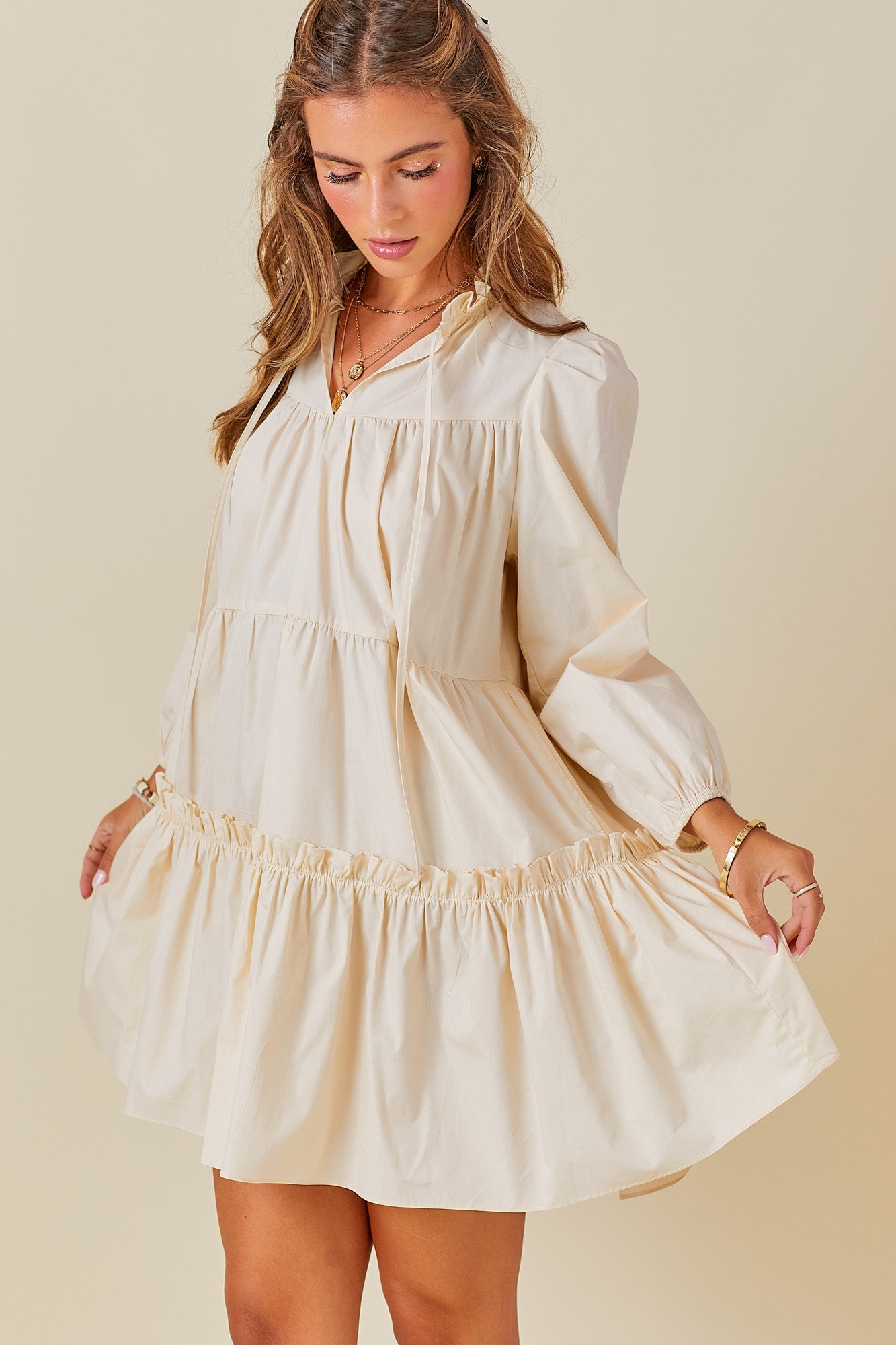 Renae Tiered Babydoll Dress