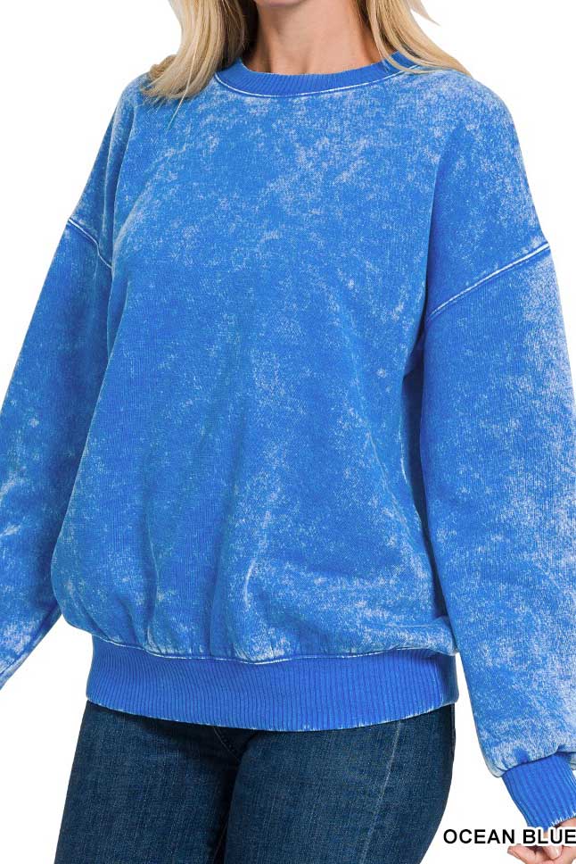 Tara Acid Washed Sweatshirt