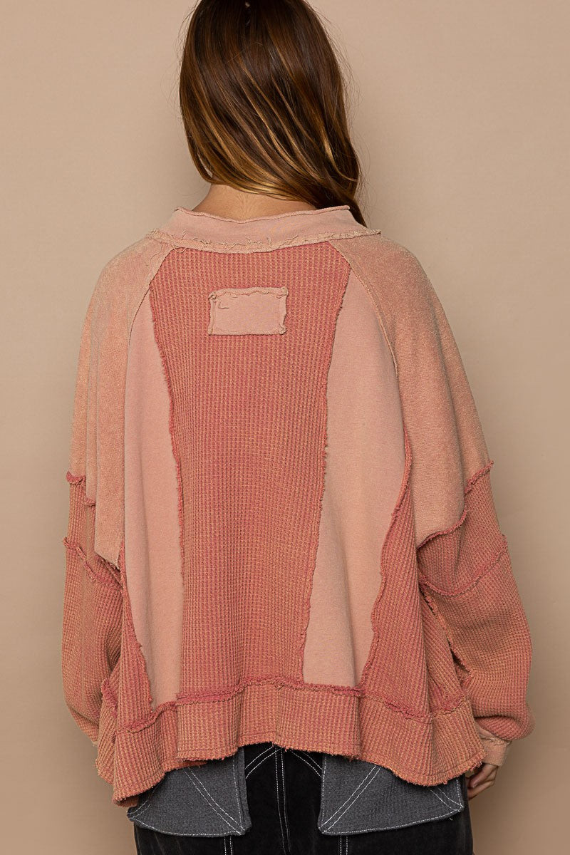 Julietta Thread Contrast Oversized  Sweatshirts