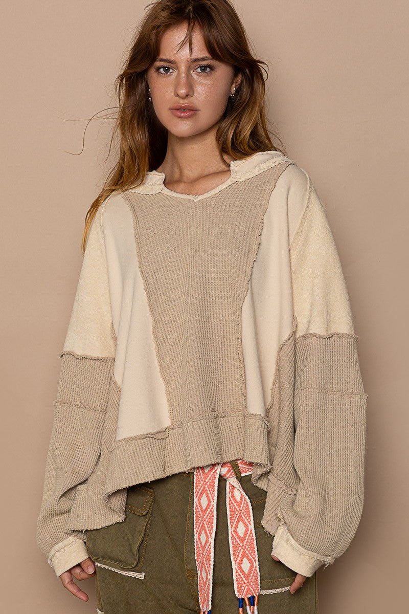 Julietta Thread Contrast Oversized  Sweatshirts