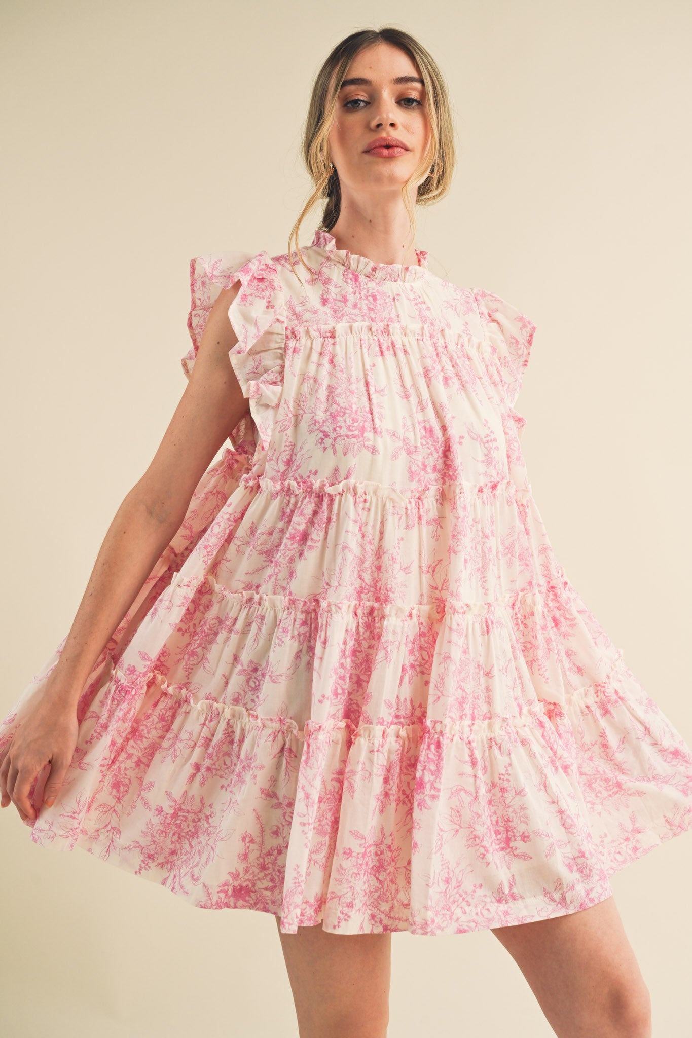 Pastel Antique Garden Party Tiered Dress