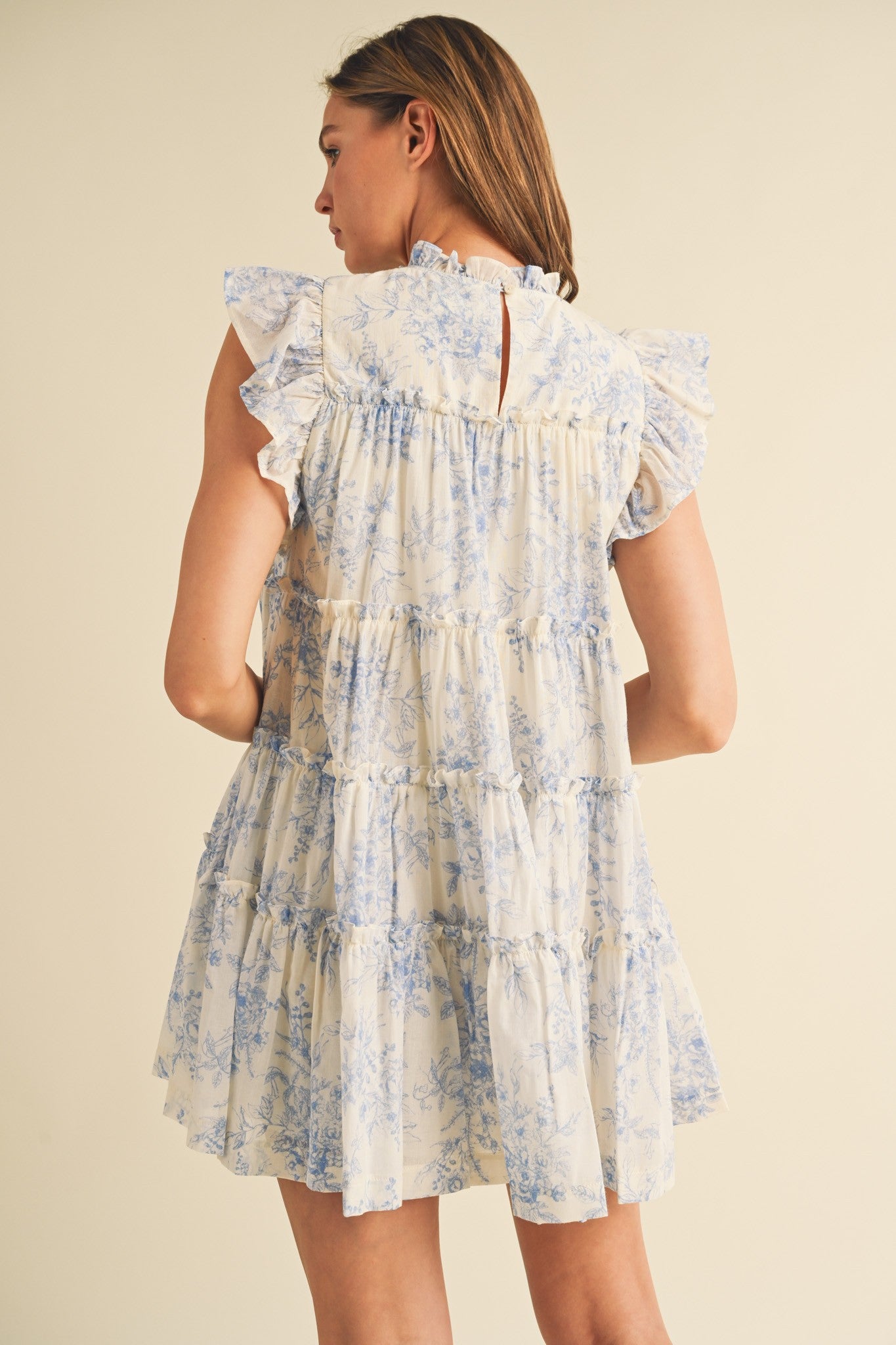 Pastel Antique Garden Party Tiered Dress