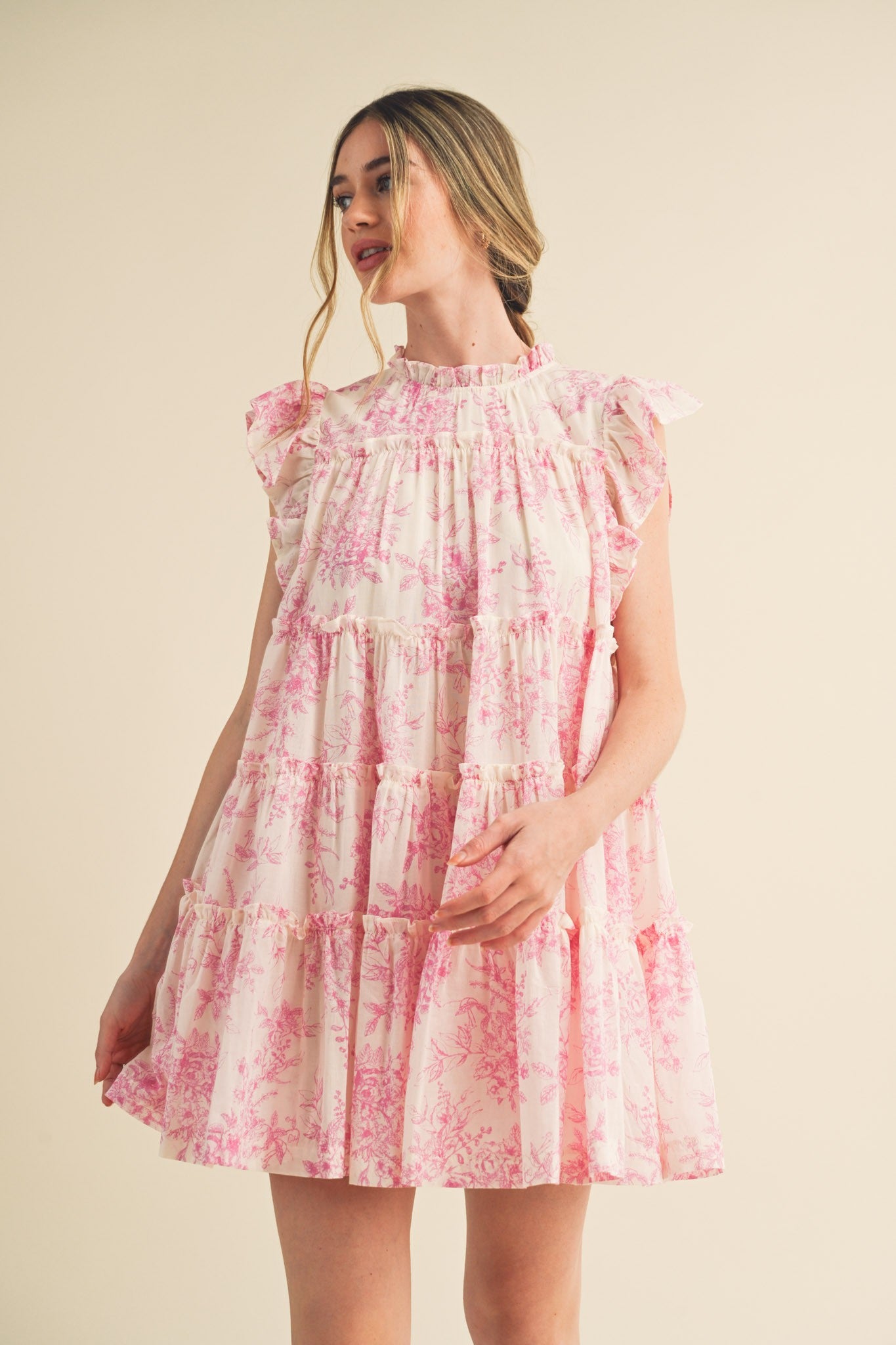 Pastel Antique Garden Party Tiered Dress