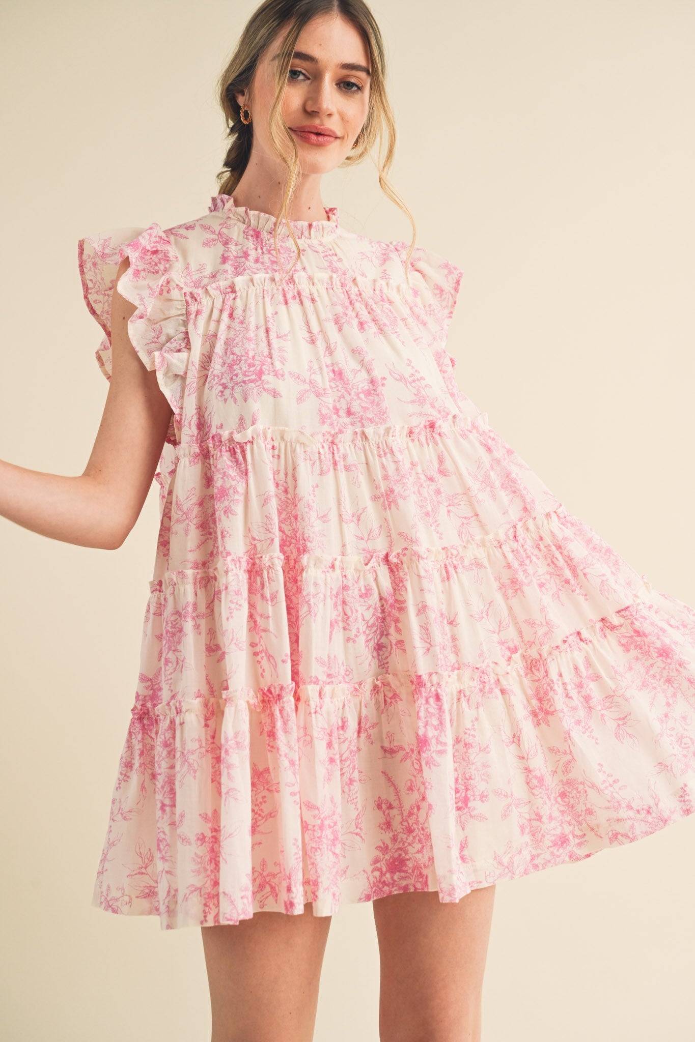 Pastel Antique Garden Party Tiered Dress