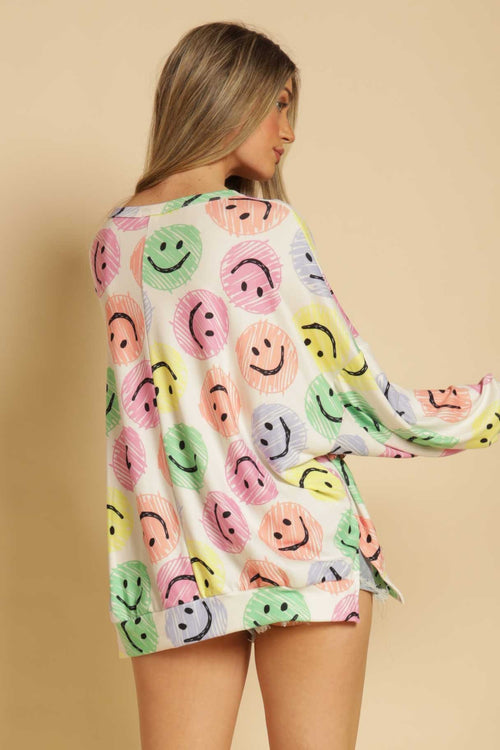 Annalise All Smiles Smiley Face Sweatshirts