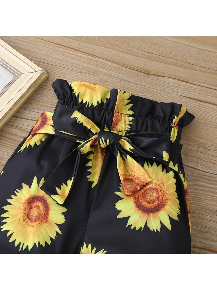 Sunflower Pants and Ruffle Top set